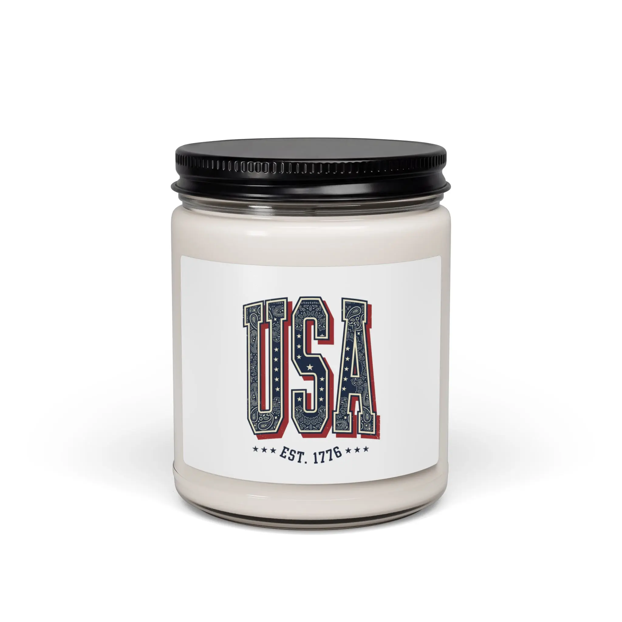 Vintage USA Patriotic Soy Candle, 9oz | 4th of July Americana