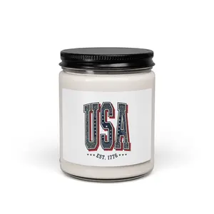 Vintage USA Patriotic Soy Candle, 9oz | 4th of July Americana