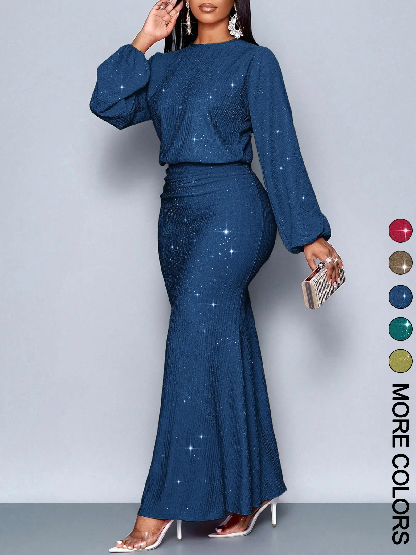 Women's Elegant Mermaid Hem Bodycon Dress, Long Sleeve for Christmas Party & Valentine's Day, Tight-Fitting Evening Gown, Formal Wear - TikTok Shop Women's Elegant Mermaid Hem Bodycon Dress, Long Sleeve for Christmas Party & Valentine's Day, Tight-Fitting Evening Gown, Formal Wear - TikTok Shop