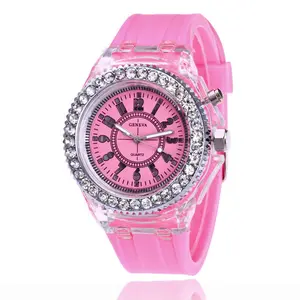 Luminous Fashionable Colorful Glow-in-the-Dark Watches for Men and Women Students Fluorescent Quartz Watches