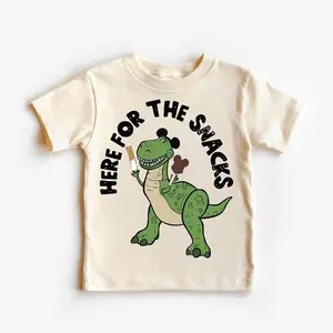 Here For The Snacks Shirt, Funny Toy Story Snack Lover Tee, Woody Buzz Rex Graphic Top, Hollywood Vacation Shirt