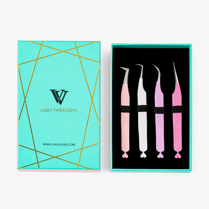 Heart-shaped Professional Eyelash Extensions Tweezers Kit Durable Heart-shaped Professional Eyelash Extensions Tweezers Kit Durable