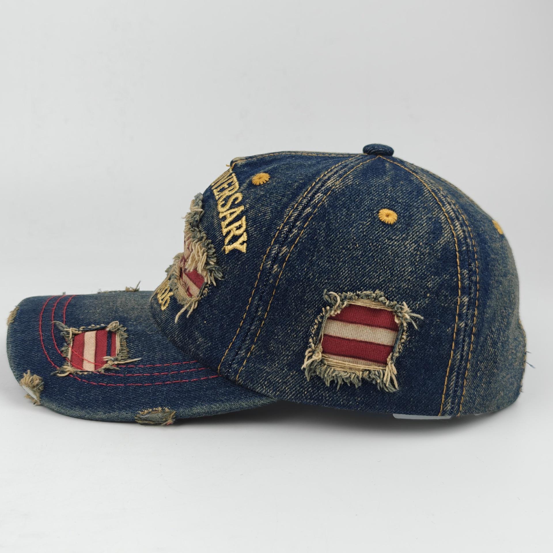 250th Anniversary Baseball Cap, USA 1776-2026, Patriotic Fashion Casual Style, Pairs well with ripped jeans and embroidered map of the United States.