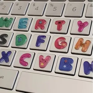 PVC Keyboard Sticker, Colorful Decorative Keycap Protector, Keyboard Cover, Durable Easy to Apply, Laptop Accessories, Computer Peripherals