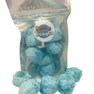Sweety TreatyCo Blue Raspberry Bombs - Chewy Candy Snack - Sweet Fruit Bonbon Treats
