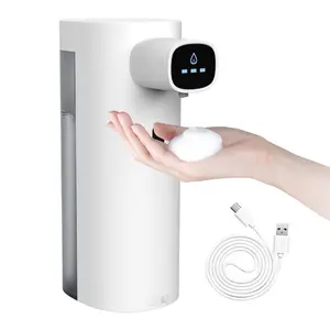 Automatic Soap Dispenser, Foaming Soap Dispenser USB Rechargeable, Touchless Hand Soap Dispenser, Wall Mounted Dispenser, 3 Adjustable Volumes, 300ML, Kitchen Bathroom Accessory