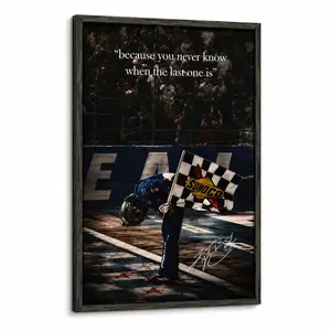Kyle Busch 'Rowdy' Tribute Poster Vintage NASCAR Racing Canvas Wall Art, Legendary Driver High-Octane Motorsport Decor for Man Cave Garage Bedroom, Home Office, Retro Checkered Flag Style Canvas Print Perfect Gift for Race Fans & Collectors, Unframed