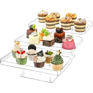 Clear Cupcake Stand, 3 Tiered  Dessert Table Display Set for 54 Cupcakes, Large  Display Riser Serving Platter for Wedding, Party,  Shower, Buffet