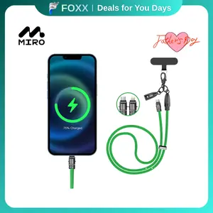 【U1G】Snap Charge 2-in-1 Charger Lanyard: 1/3-Pack! 60W PD, Anti-Drop Clip – Hands-Free for Commute/Creators/Outdoor/Travel!