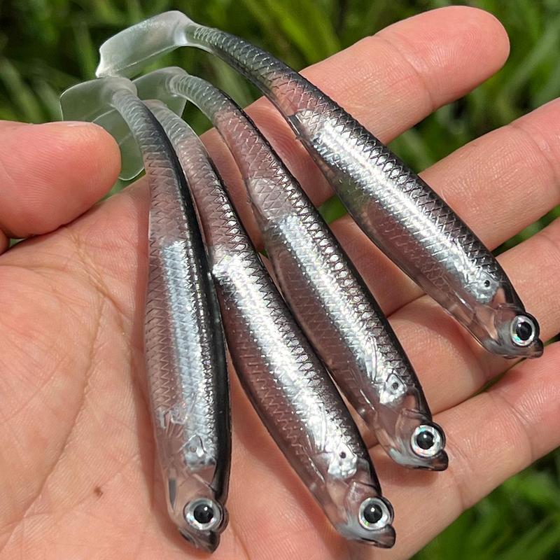 Artificial Fishing Lure, 4 Counts/pack Silicone Fishing Soft Bait with ...
