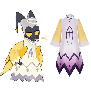 Angel Exorcist Adam Cosplay Costume Full Set, White Robe Wing Outfit for Halloween Carnival Comic Con Theme Party Role Play Dress Up for Adult Men