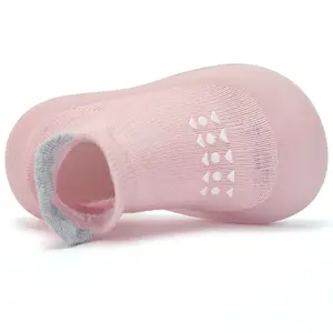 Baby Sock Shoes Non Slip Girls Boys First Walking Shoes Soft Rubber Sole Toddler Slipper Breathable Slip On Sneakers Infant