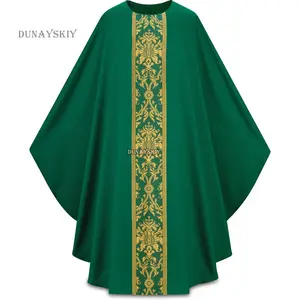 Printed Medieval Church Shawl Catholic Church Religious Cloak For Man Priest Monk Capes Halloween Carnival Party Cosplay Costume