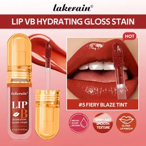 1 Count LIP VB Hydrating Gloss Stain Lip Stain Gloss Hybrid, Provides Instant Shine, Glossy Long-Lasting Color, Hydrating Formula with Vanilla Scent, Multiple Shades for a Plump Look, Perfect for Daily Makeup Wear, Dates & Parties, Lipgloss