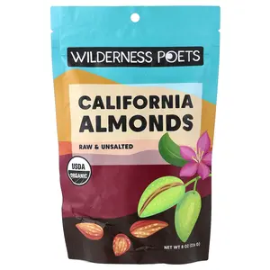 Wilderness Poets Organic California Almonds, 8 oz (226 g)