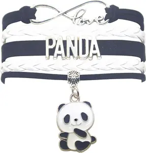 Hcchanshi Panda Charm Bracelet - Infinity Love Design for Women Men Adult Panda Fans and Lovers HCChanshi