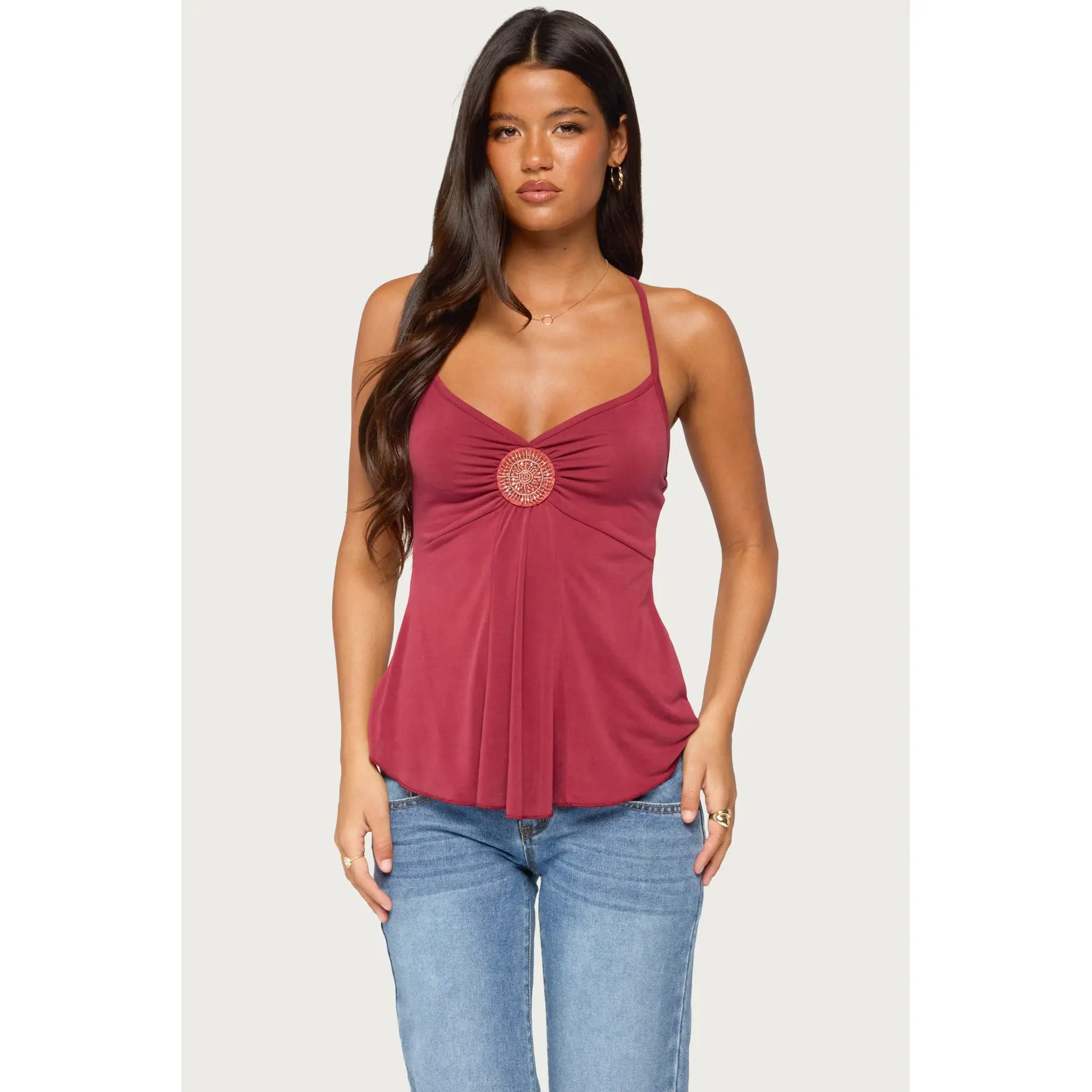 Kirstine Bead Patch Tank Top