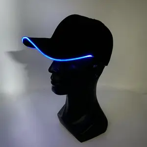 Fashion Glowing Baseball Cap LED Light Up Hiphop Hat Bar Club Props Fluorescent Hat Men Women DJ Dance Supplies Costume