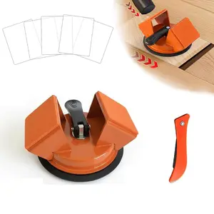 Heavy Duty 45? Floor Gap Fixer Tool | Iron Construction with  Suction Cup | Includes Slot  & 5 Sticky Pads | Laminate & Vinyl Flooring Gap Repair & Installation Tool