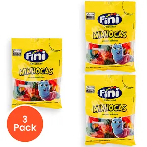 Fini Mimocas Gummy Worms Candy 3 Pack - Classic Flavor Treats for Sharing or Individually Enjoying - Perfect for Candy Enthusiasts