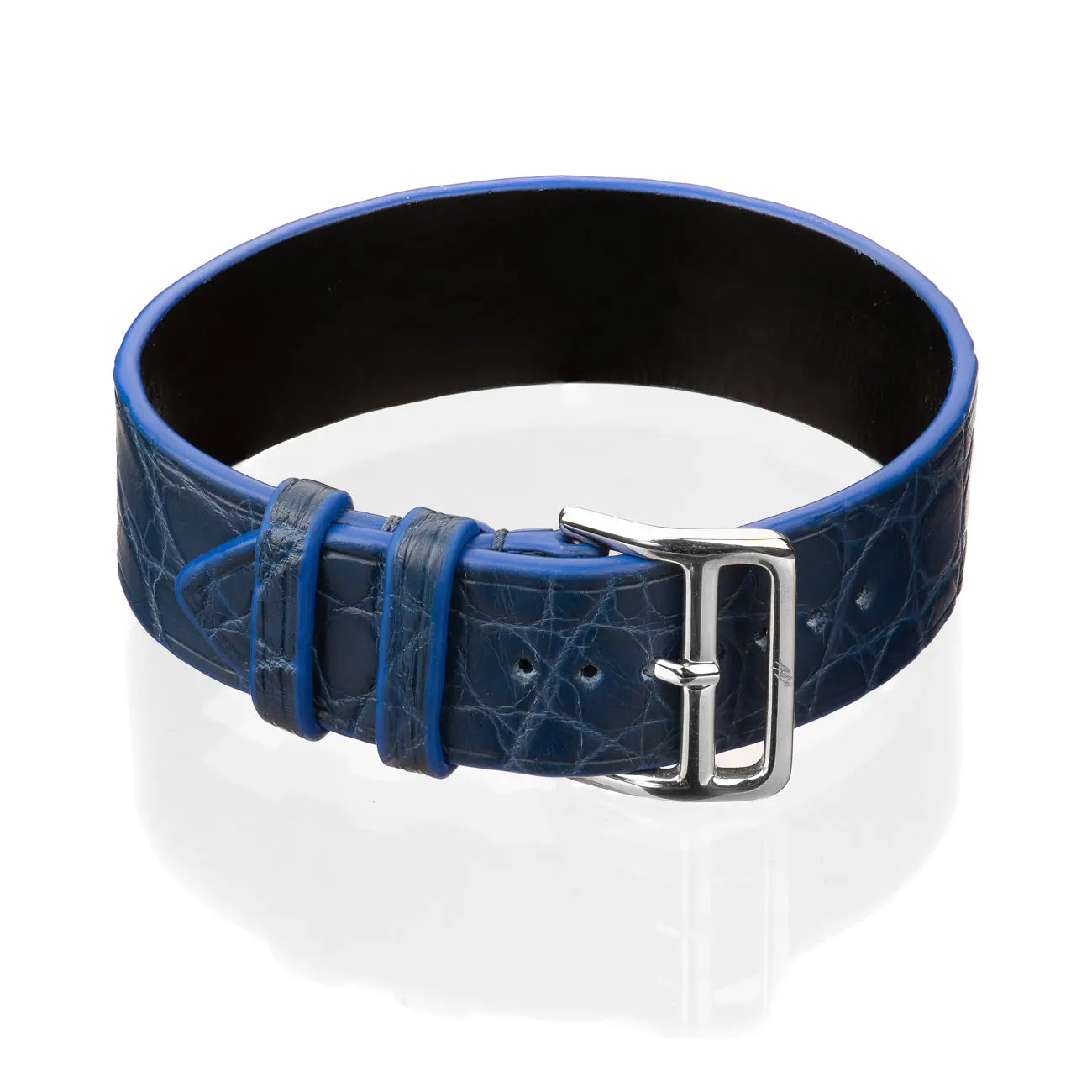 Bracelet Apple - Alligator "Electric" Silver