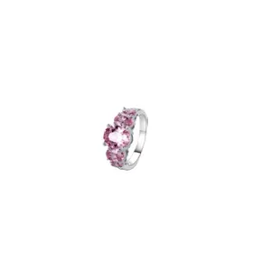 New Fashion Artificial Gemstone Jewelry 925 Silver Pink Sapphire Ring wedding ring