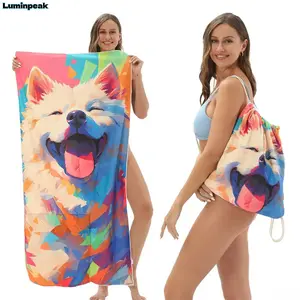 Oversized Lightweight Polyester Beach Blanket, Portable Outdoor Picnic Mat Made Of Summer Fiber Fabric, Suitable For Travel Camping Hiking And Various Outdoor Leisure Activities