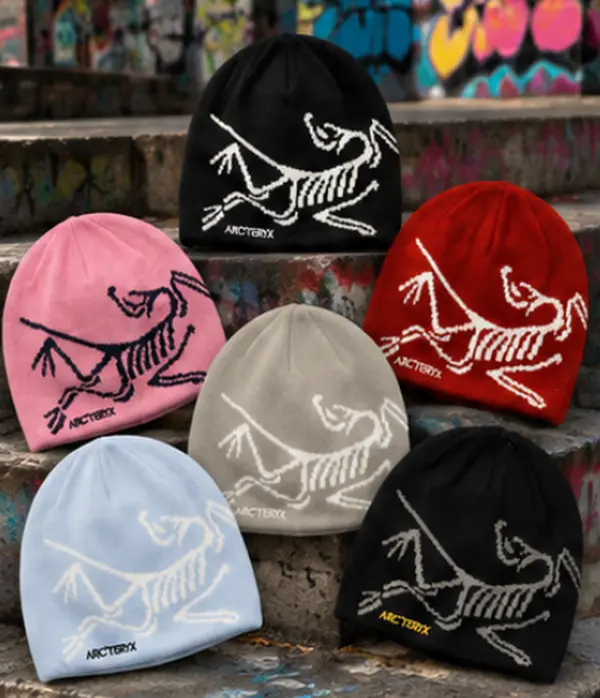 Prepare For Your Snowboarding Trip - Arc"teryx Bird Head Toque Y2K Classic Unisex Winter Beanie Multi-Color Variant Grid | Breathable Wool Blend Thermal Knit Cap- Frozen Peak Climbing Skiing Snowboarding Outdoor Wear