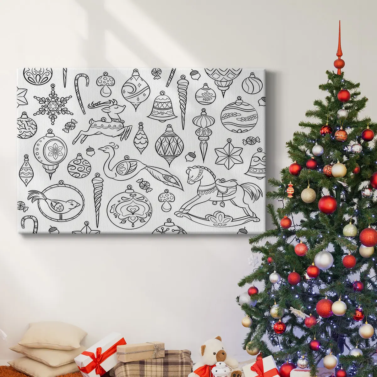 Vintage Ornaments- Gallery Wrapped Canvas
