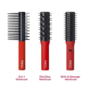 RED by Kiss Detangling Hair Brush for Adults & Kids, Long Bristles, Flex-Claw Design, Ergonomic Handle, Durable Construction, Suitable for Curly, Straight, & Wavy Hair