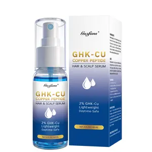 GHK-Cu Copper Peptide Hair & Scalp Serum – Hair Growth & Scalp Nourishing Treatment – Topical GHK-Cu with Caffeine & Sodium Hyaluronate for Thicker, Fuller Hair