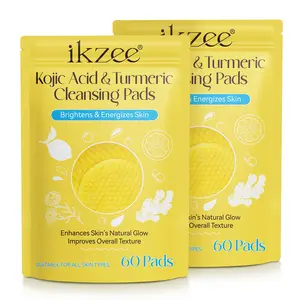 IKZEE Kojic Acid Turmeric Skin Cleansing Tablets 60 tablets /2 bags, ready to use upon opening the bag, very convenient. It is used to clean skin dirt, keratin, exfoliant, oil stains, facial cleansing tablets, suitable for both men and women