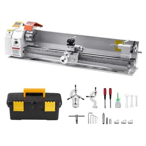 fathersdaygift VEVOR Metal Lathe Machine, 8.7x 39 in, Precision Bench Power Metal Lathe, Automatic Feed, 0-2500 RPM Variable Speed, 1250W Brushless Motor, for Processing Precision Parts Soft Metals Wood Plastics