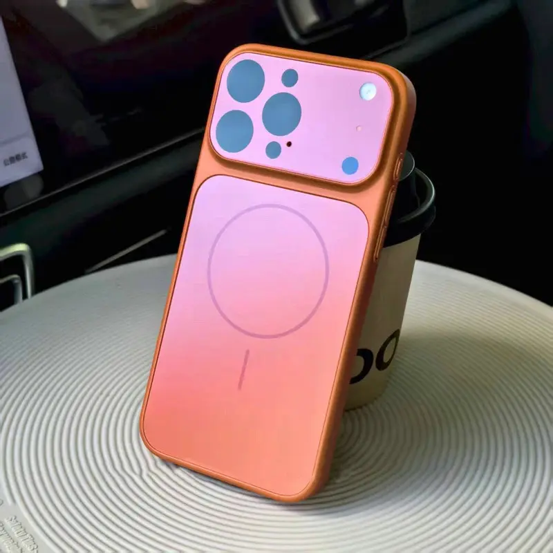 New Luxury Frosted Glass Magnetic Cellphone Cover for iPhone 13/14/15/16/17 Pro Max & 17, MagSafe-Compatible Silicone+TPU Multi-Model Casing with Shockproof Protection, Mobile Phone Accessories