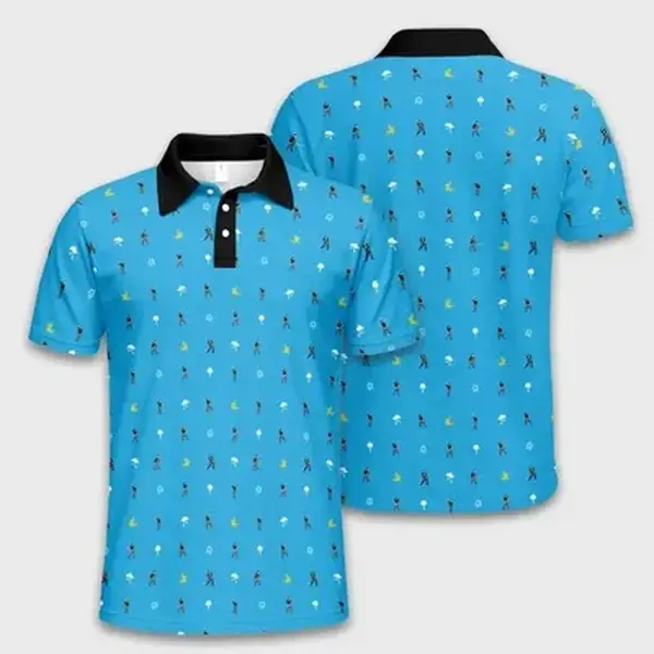 Happy Gilmore Funny Golf Polo Shirt Performance Menswear Outdoor Fishing Short Sleeve