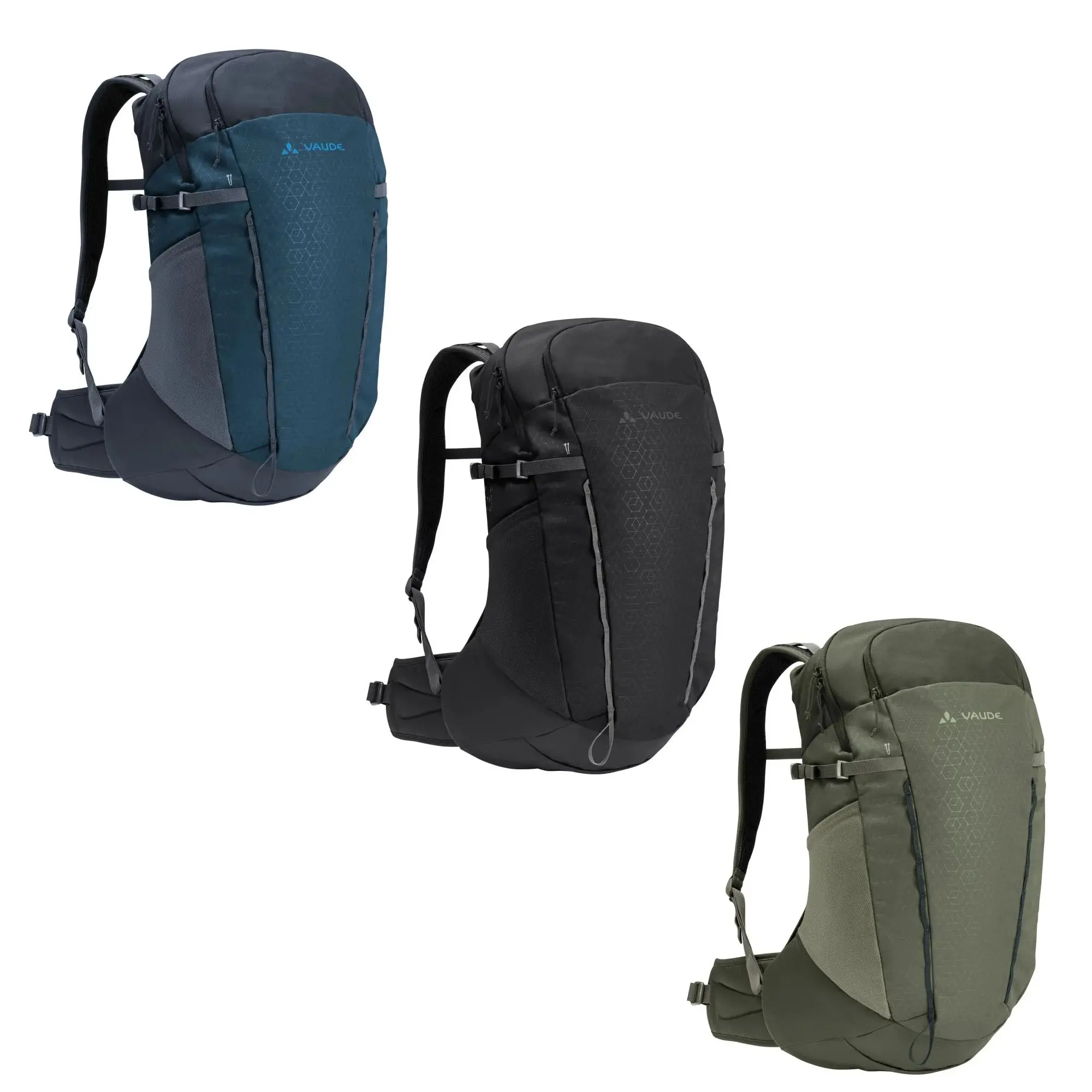 VAUDE Agile Air 26 Hiking Trekking Rucksack - 26L Sustainable Multi-Compartment Daypack with Aeroflex 3D Ventilated Back, Multi Compartment Backpack