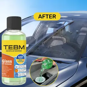 Windshield Oil Film Removal, Effective Glass Cleaner for Car Windshields, Easy Application, Removes Dirt & Stains, Essential Auto Care Tool