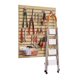 【Summervibes】MDF Natural SlatWall Paneling - 4x4 ft, Modular Design, Heavy Duty Garage Tool Storage Indoor Furniture Room Divider
