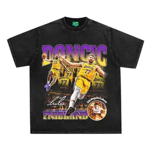 Goat LBJ Ally-oop Casual Graphic Print Short Sleeve Crew Neck T-Shirt Menswear Man Vintage Basketball Retro T-shirt white tee soulja boy outfit 67 gorlock destroyer blue silverfish clothes