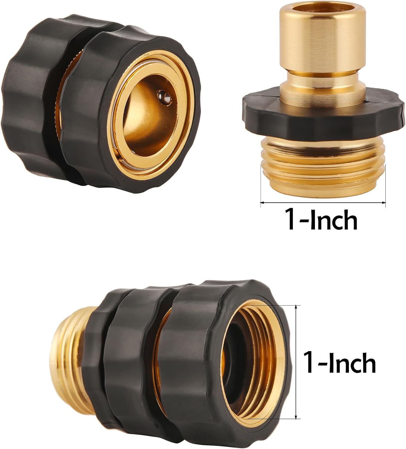 12 Piece Quick Connect Hose Fittings for Garden Hose Quick Connector with Gasket, 3/4 Inch GHT Male and Female Attachment Quick Release Water Hose Adapter