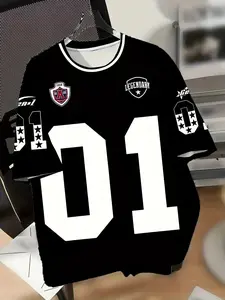 Latest Classic 90s Vintage Sporty T-Shirt, Loose Fit Number 90 Design, American Style Pattern, Comfortable Streetwear