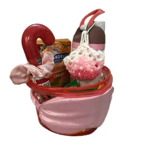 Cutie Pink Crocheted AirPod Case Keychain with Adorable Design and Functional Keychain Attachment