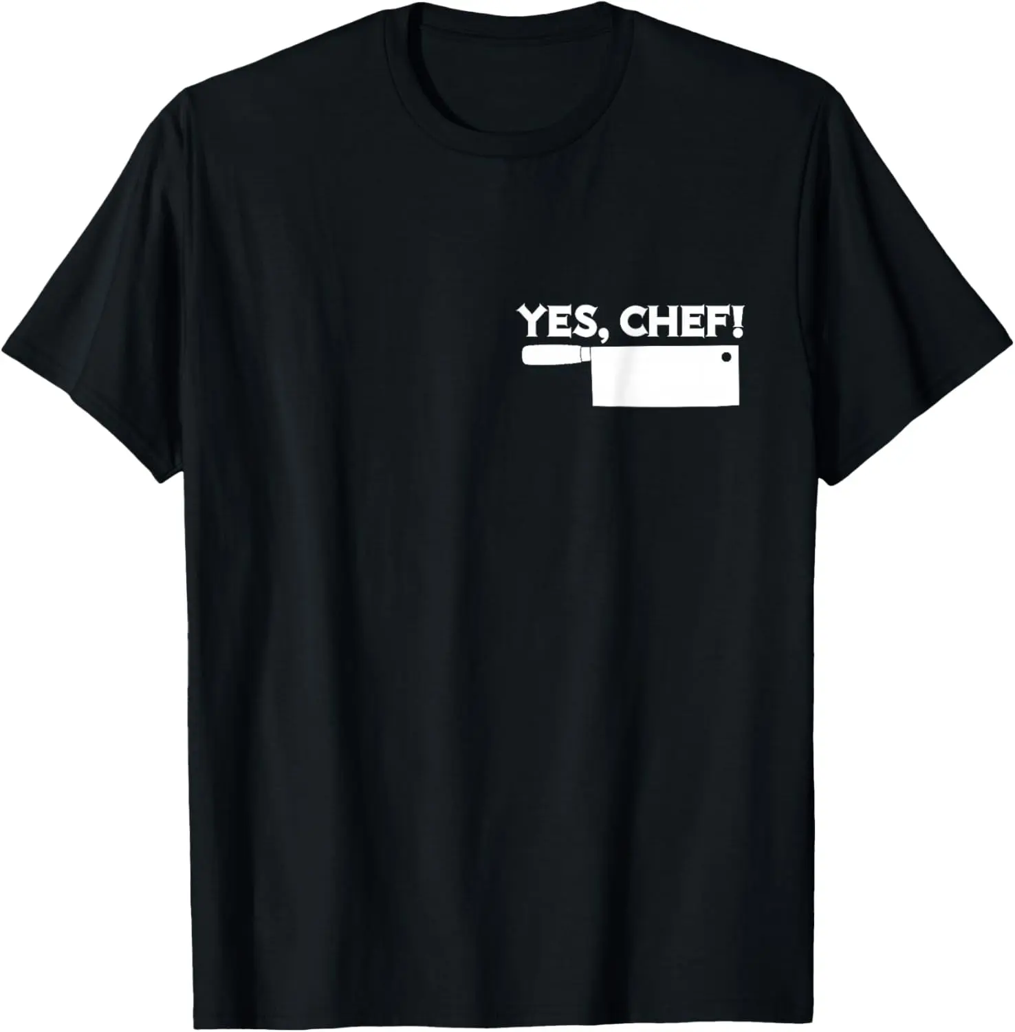 YES, CHEF Professional Sous Chef Funny Simple Text Meme T-Shirt Pure Cotton Graphic Tees Menswear Top: Gifts for Men & Women