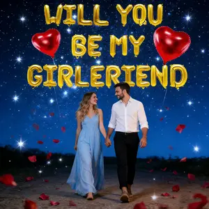 Valentine's Day Proposal Kit, Rose Balloon Set, Heart Shaped Balloons, Letter Balloons, Romantic Surprise Gift, Valentine's Decorations, Marriage Proposal