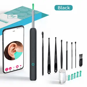 Earwax Removal Tool Kit with Camera, Portable 360° Wide-Angle Ear Cleaner, Waterproof Endoscope, USB Charging, Compatible with iPhone & Android, Earwax Remover Tool