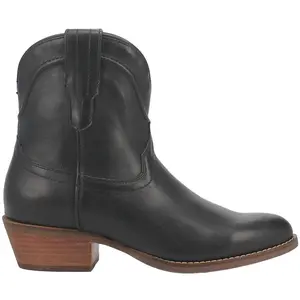 Dingo Womens Seguaro Pull On Round Toe  Casual Boots Ankle Low Heel 1-2" - Black