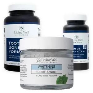 Whitening Remineralization Kit (Whitening Remineralizing Tooth Powder, Vita D + K, Tooth & Bone Formula)