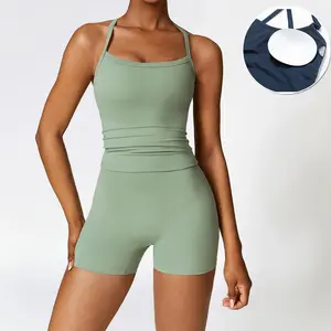 Workout Sets for Women 2 Piece Outfits Gym Shorts Women High Waisted Gym Sets