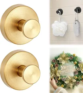 2 Packs Vacuum Suction Cup Hooks christmas gif  Gadgets Kitchen home essentials Drill Free Stainless Steel Suction Hooks bathroom accessories Waterproof Reuseable for Shower Bathroom Towel Hooks Shower Hooks Holders Shower Hooks Hanging Towels Loofah Robe