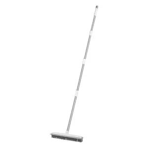 VEVOR Pet Hair Removal Broom 58.46 in Adjustable Long Handle Pet Hair Rubber Broom